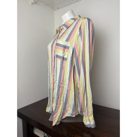 Torrid Pastel Multicolored Striped Blouse Size 3 - Picture 3 of 8